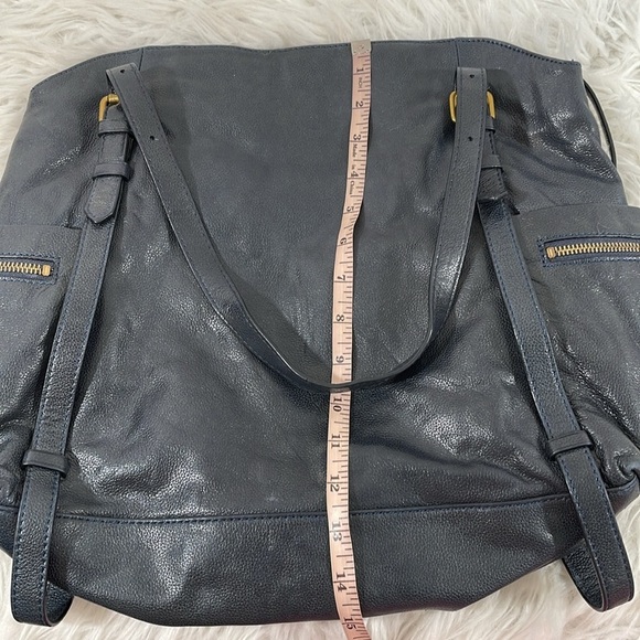 ELLIOTT LUCCA Leather Shoulder Handbag Tote Bag Purse With Gold Tone Hardware - Picture 14 of 16